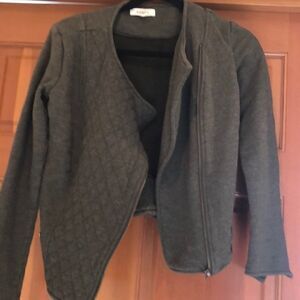 ATHLETA Army green zip up jacket